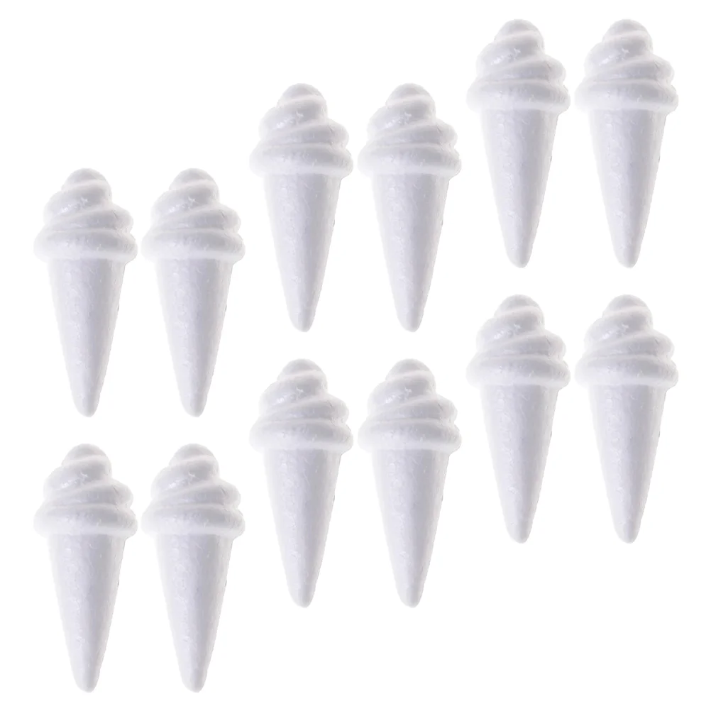 12 Pcs Ice Cream Mold DIY Foams Model Gummy Candies Crafts Fake Creams Decor Toothpick Multipurpose Accessories