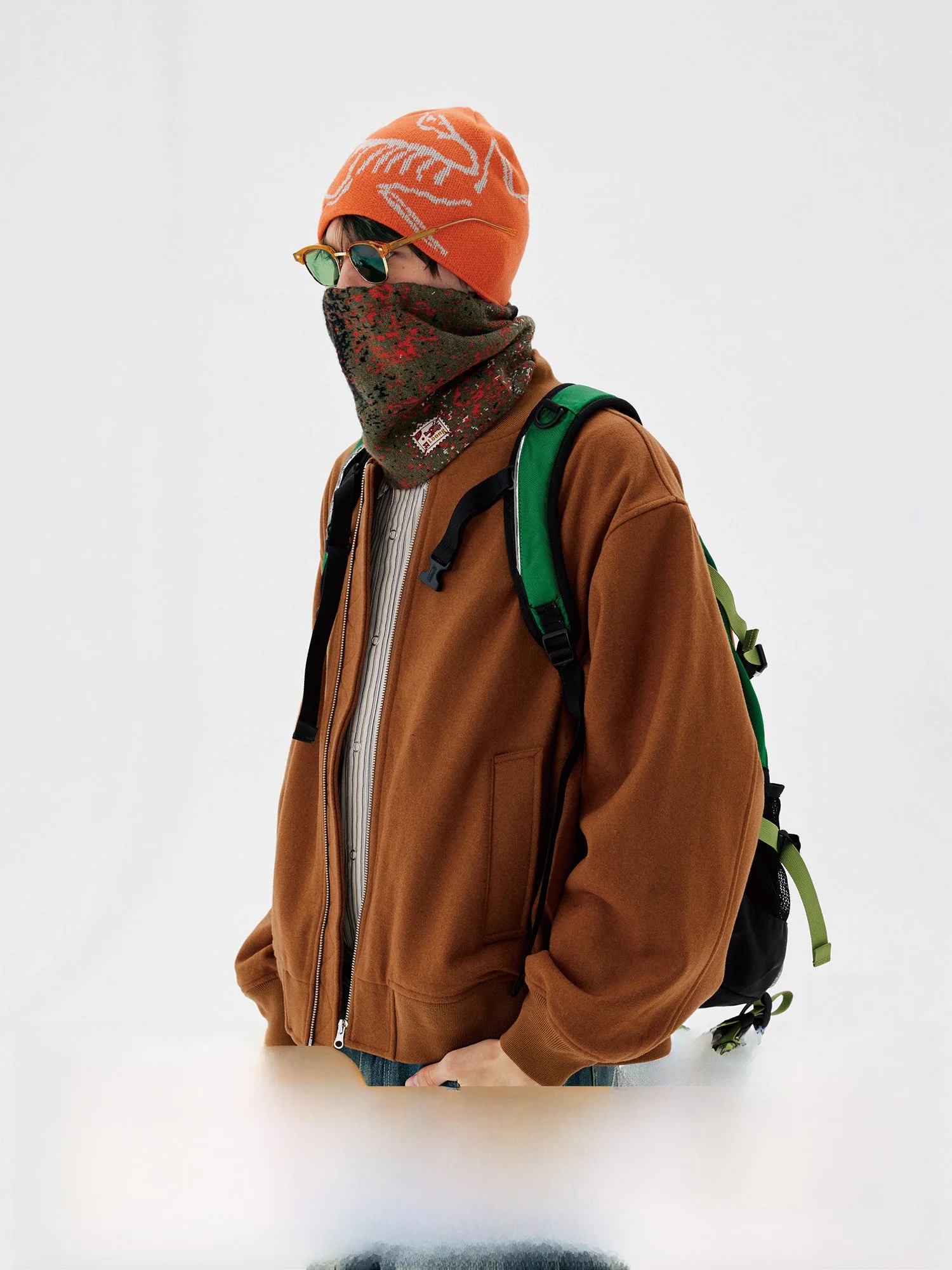 

Nome Men's Woolen Baseball Jaet Autumn Winter Simple Sle Outerwear Coat Warmth Long Sve Zipper Closure Color