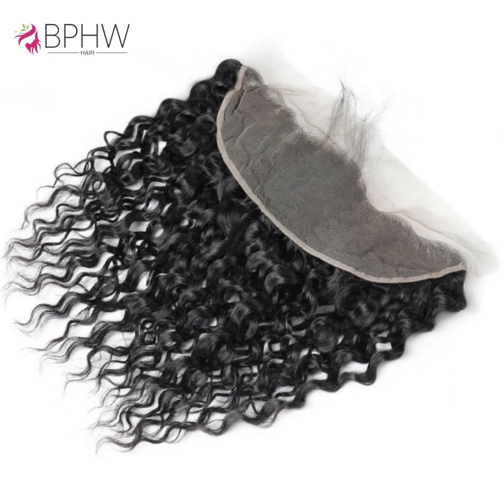 Water Wave 13x4 Lace Frontal Only Pre Plucked Swiss Transparent Long Full Front Body Wave 100% Remy Human Hair Brazilian Hair