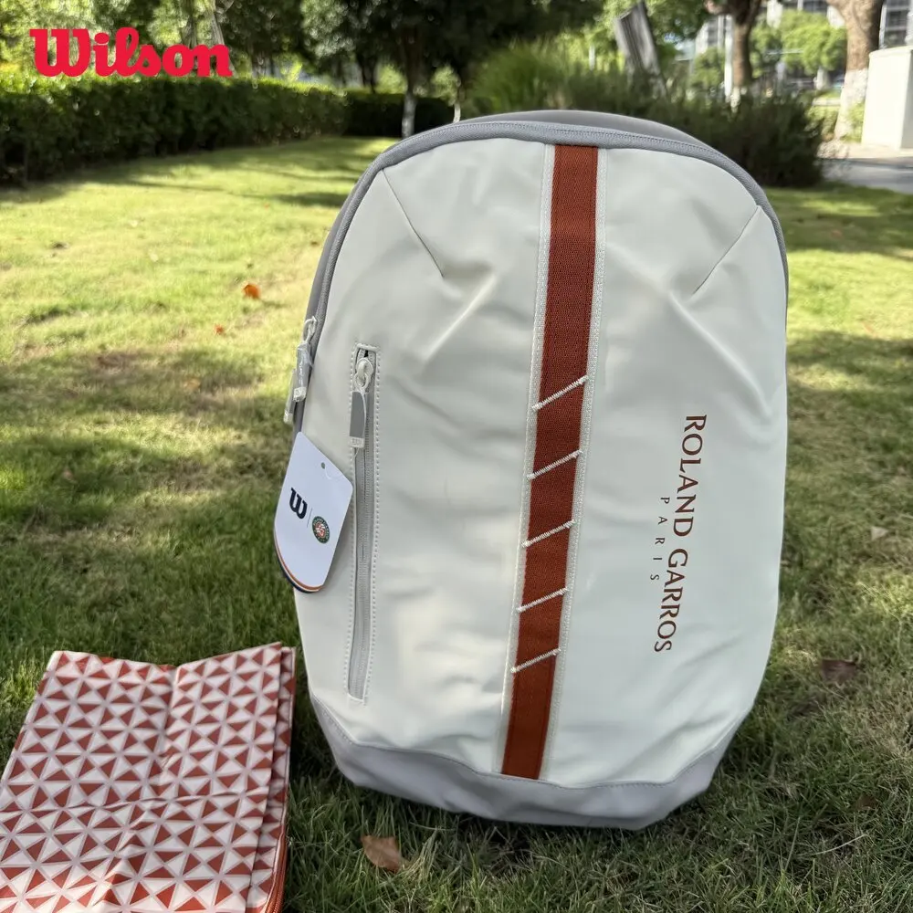 Wilson Roland Garros 2025 Super Tour Session Soiree Backpack Large Capacity Sports Tennis Racquet Bag With Shoe Compartment