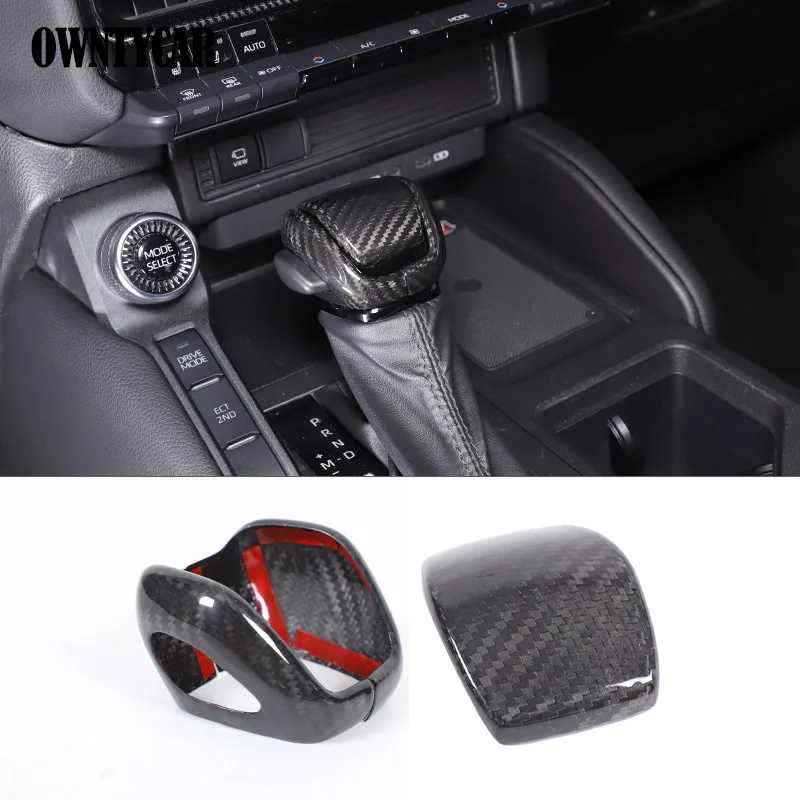 

For Toyota Land Cruiser 250 Prado LC250 2024 2025 Real carbon fiber Car Center Console Shift Cover Decorative Car Accessories