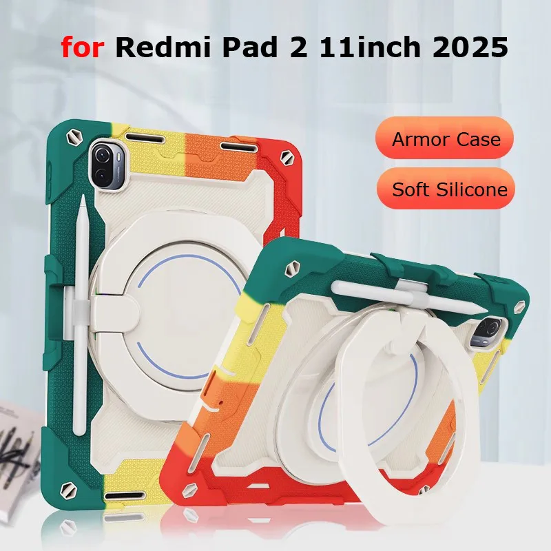 

Armor Case for Xiaomi Redmi Pad 2 11 Inch 2025 SE 8.7 11" for Xiaomi Pad 7Pro 7 11.2 5 6 Pro 6 11inch Silicone TabletCase Cover