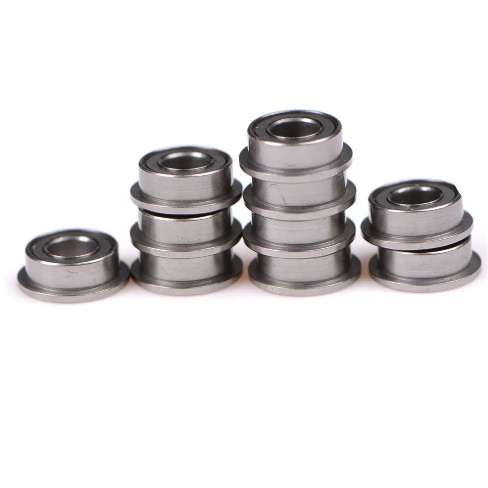 10 Pcs Brand New 3mmX6mmX2.5mm MF63zz Mini Metal Double Shielded Flanged Ball Bearings