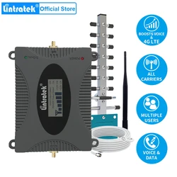 Lintratek-Mobile Phone Network Repeater Kit, 4G Cellular Signal Amplifier, LTE B3 1800, 2G, 3G, GSM 900, 2100 MHz, B5 850, CDMA