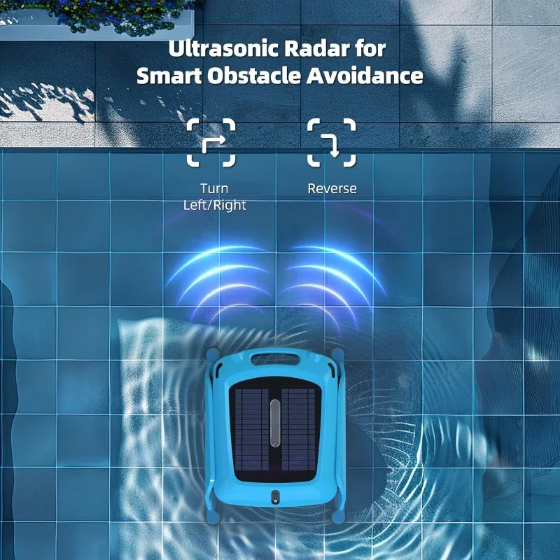 Robotic Pool Cleaner, Skimmer sem fio, Automático, Limpador de superfície, Dual Charging Options, Path Optimization