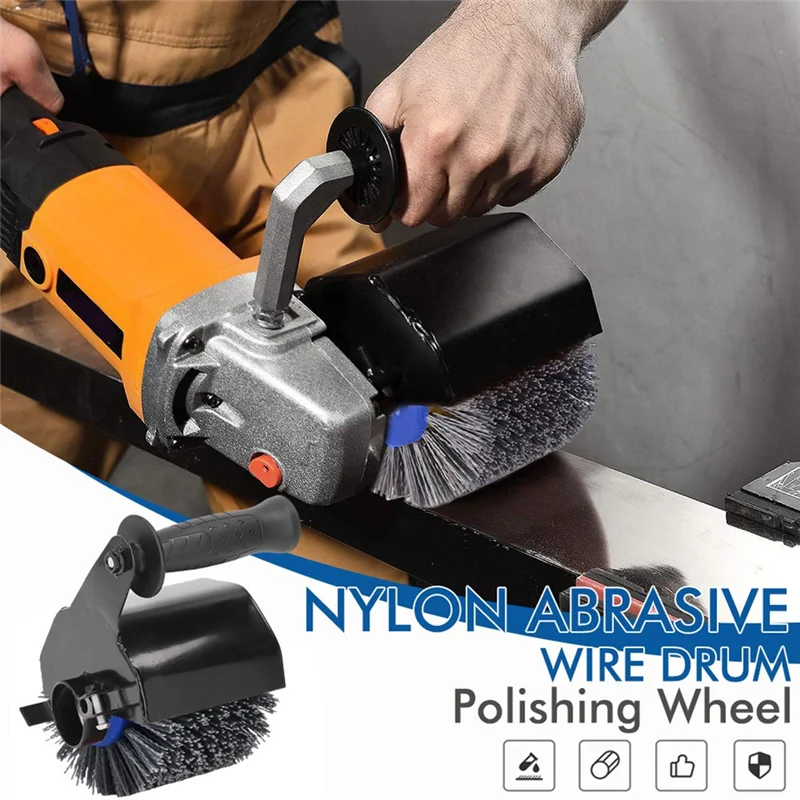 

Handheld Linear Polishing Machine Parts Angle Grinder Conversion Handle For 120X100x19mm Wire Drawing Wheel Brush