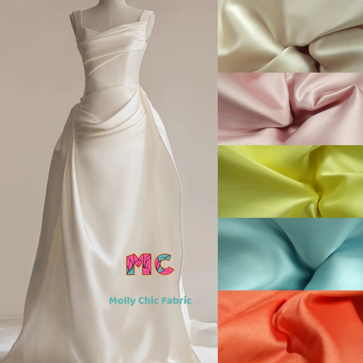 

Микадо саржевая атласная ткань сшитая женская сукня на подтяжках свадебное платье элитное вечернее платье дизайнерская ткань