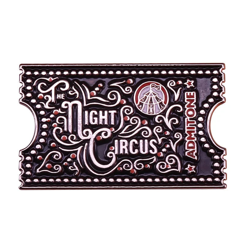 Night Circus Ticket Interesting Show Enamel Brooch Pin Jacket Lapel Metal Pins Brooches Badges Exquisite Jewelry Accessories