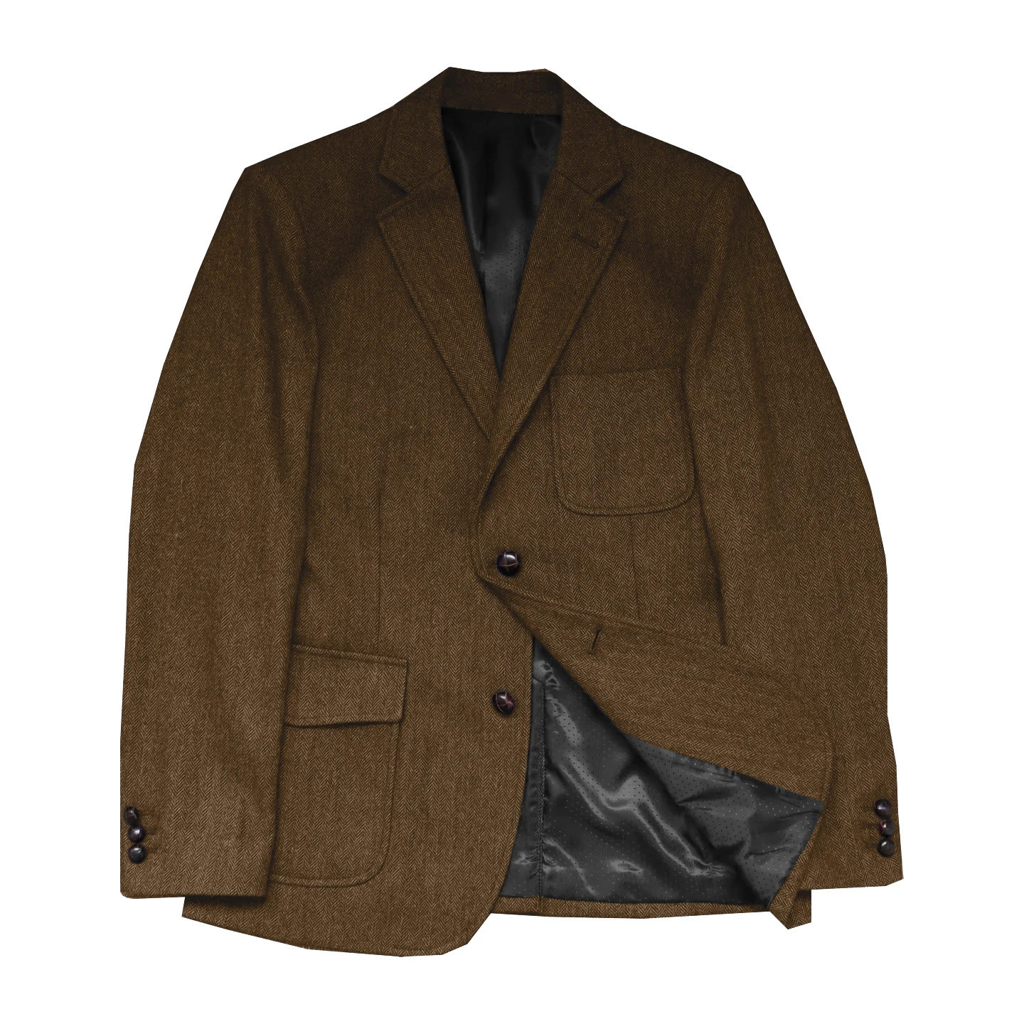 

Men's Herringbone Tweed Blazer Classic Retro British Style Slim Fit Suit Jackets Single-Breasted Fashion Clothing Autumn Winter