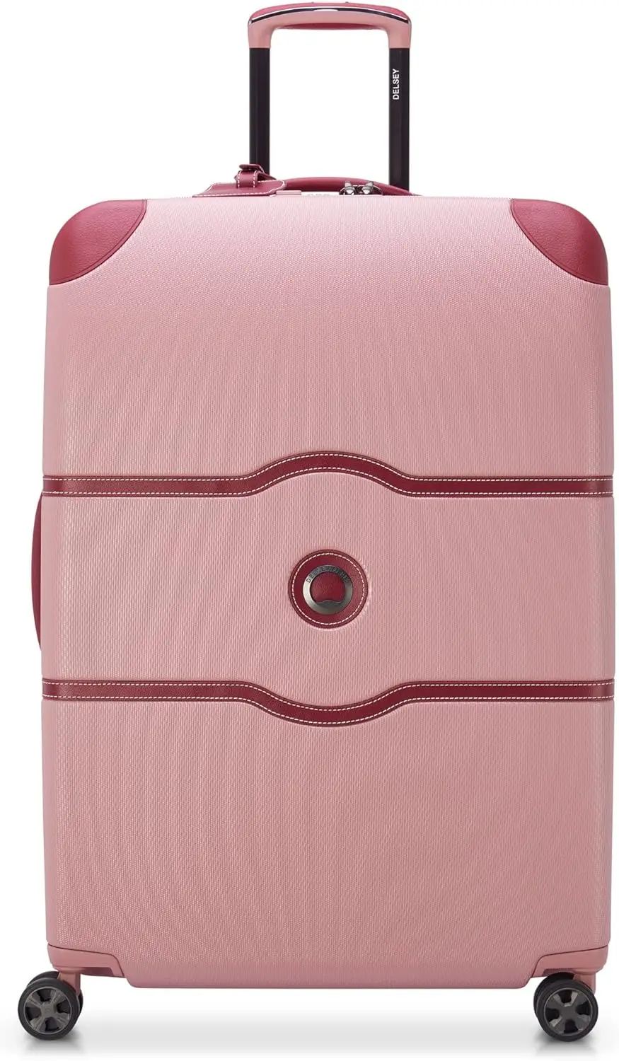 2.0 Hardside Luggage with Spinner Wheels, Pink, Checked-Large 28 Inch