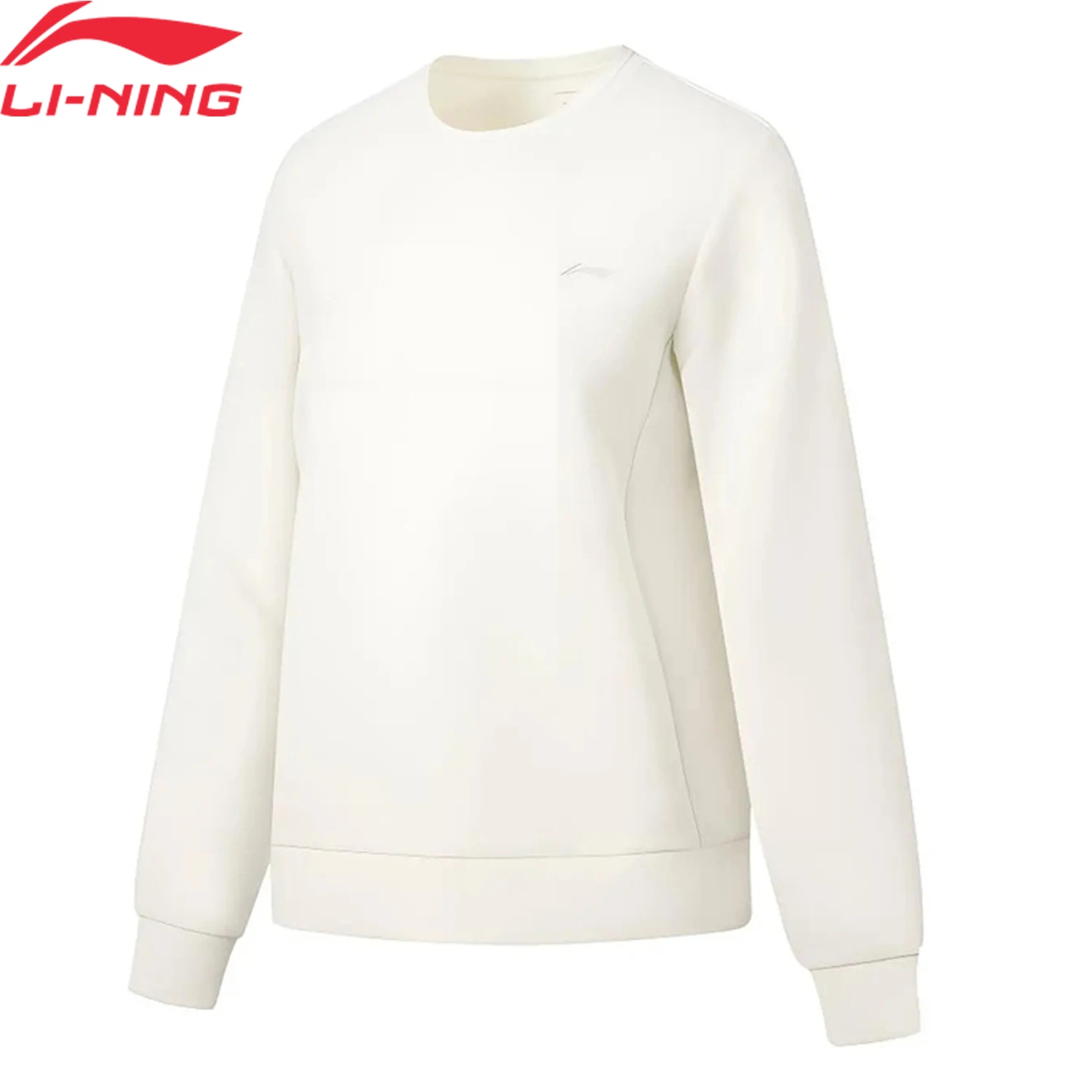 Li-Ning Women's Training Knit Sweatshirt LN DRY 77%Polyester 17%Viscose 6%Elastane Breathable LiNing Hoodless Top AWDW496
