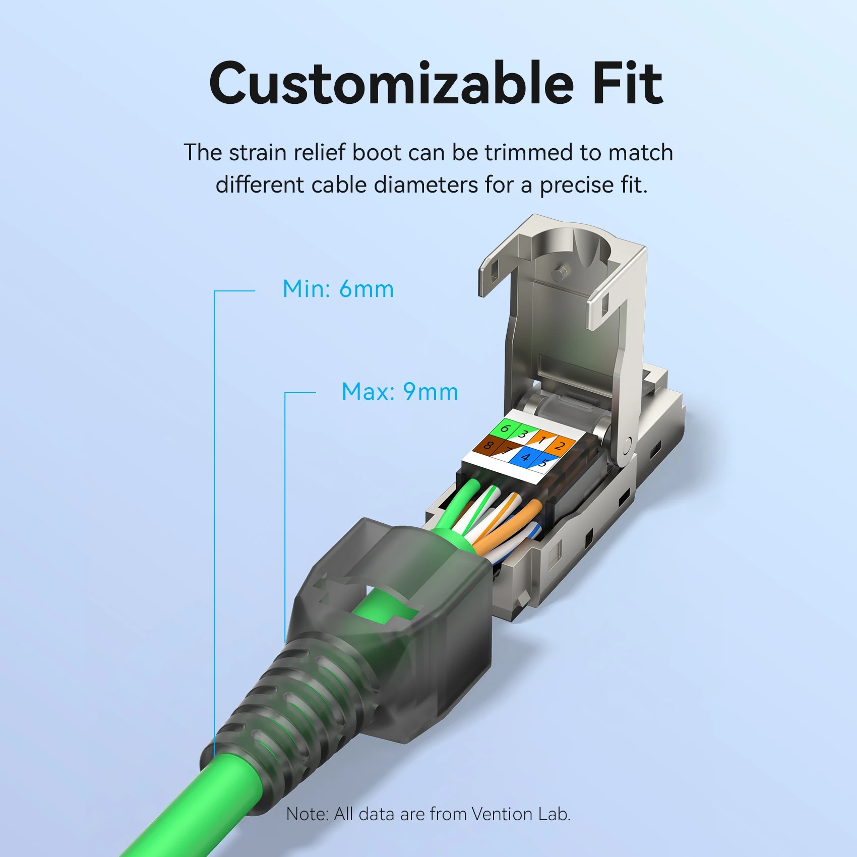 NEW RJ45 Cat8 Cat7 Cat6A Connectors RJ45 Metal Tool Free Easy Termination Plug 2000MHz 40G LAN Cable Reusable Shielded colorful