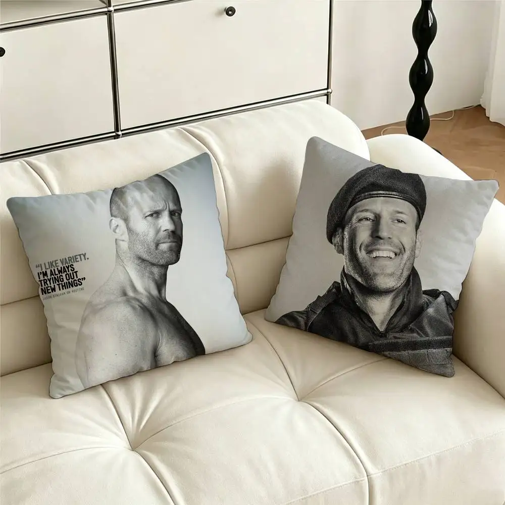 j-Jason Statham Action_Star Pillow Case Pattern Printed Pillowcase For Living Room Sofa Cushion Cover
