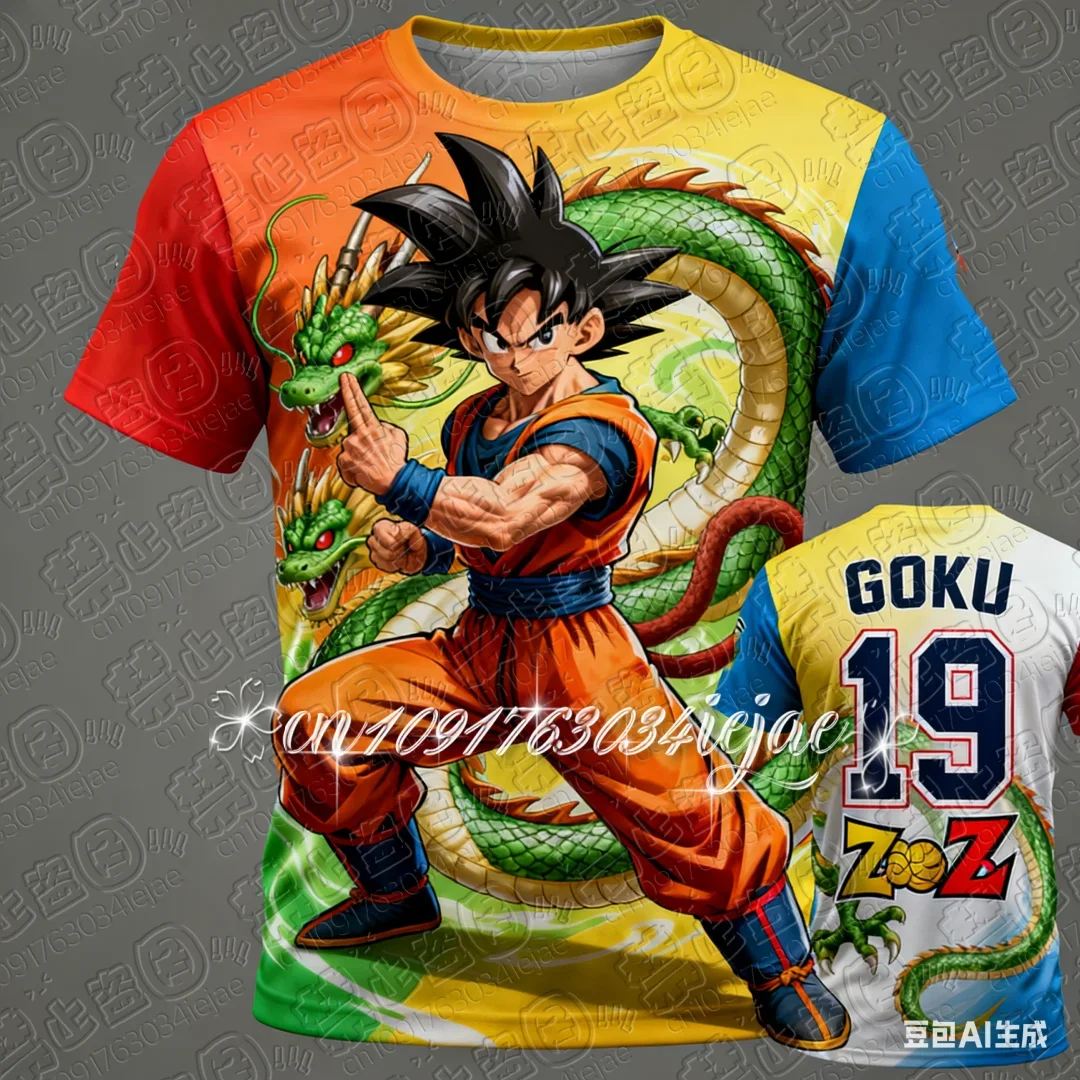 2026 New Anime Football Jersey Dragon Ball Men Women Oversize Tshirt Summer Quick Dry Sport Breathable Oversize Cosplay T-shirt