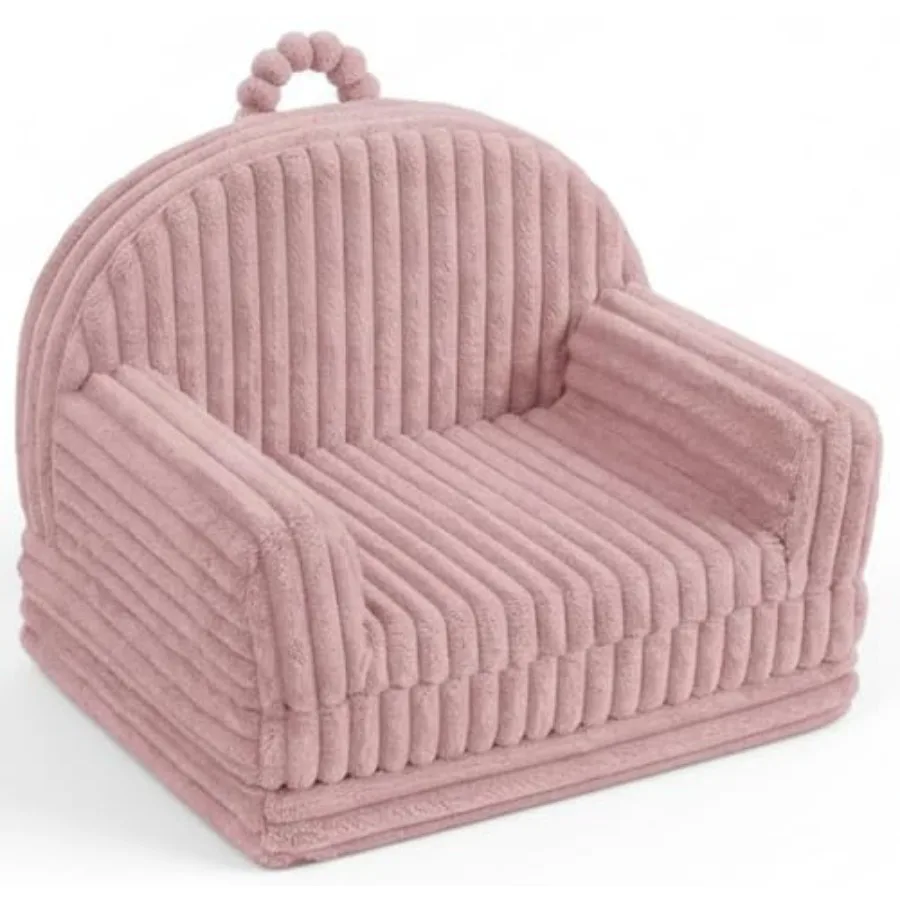 

Toddler Couch, 2-in- Comfy Toddler Chair and Lounger, Soft Flannel Fleece Couch Sofa for Old Girls Boys Birthday Gift