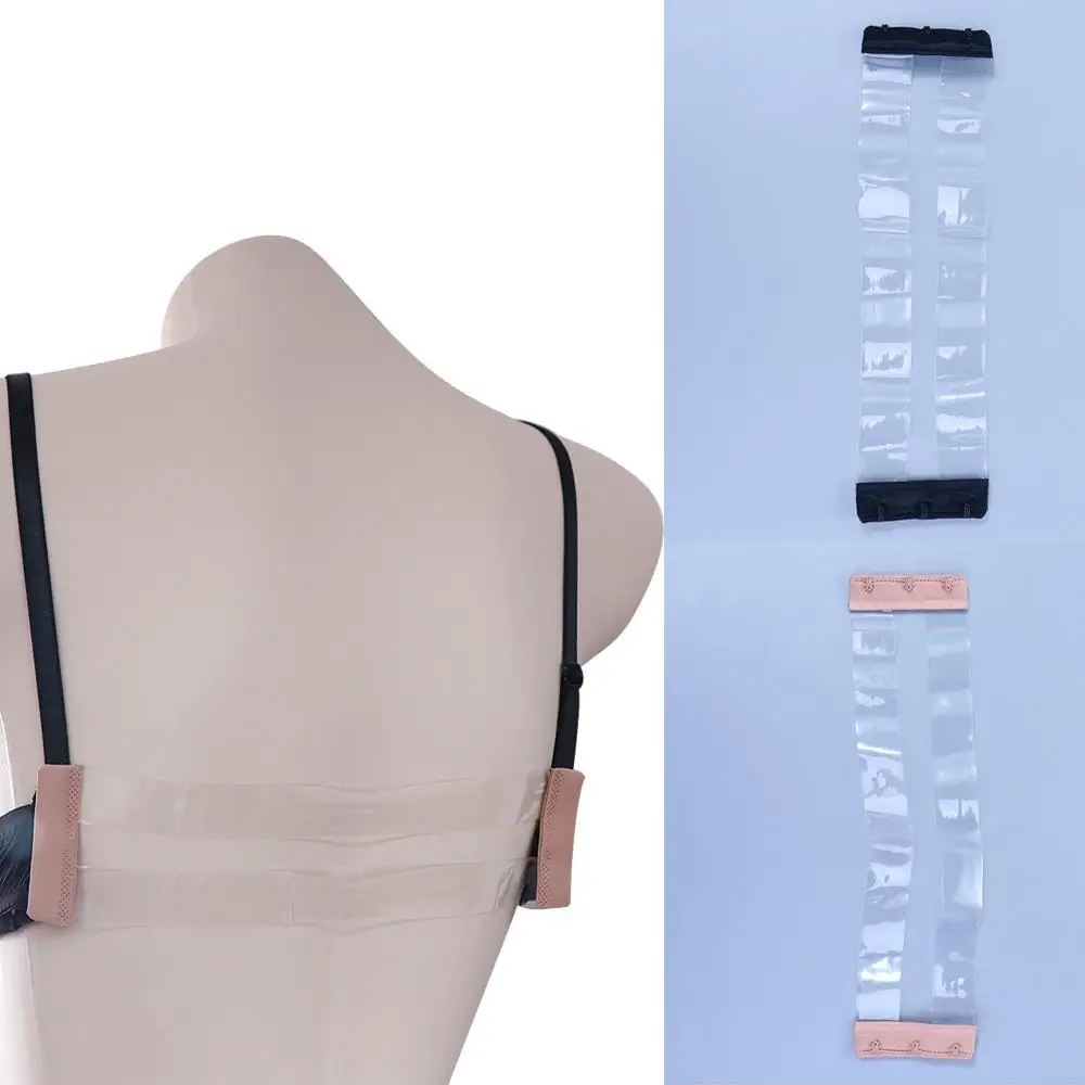 Non Slip Adjustable Elastic Band Women Solid Color Extension Buckle Transparent Bra Extender Bra Accessories Bra Buckle