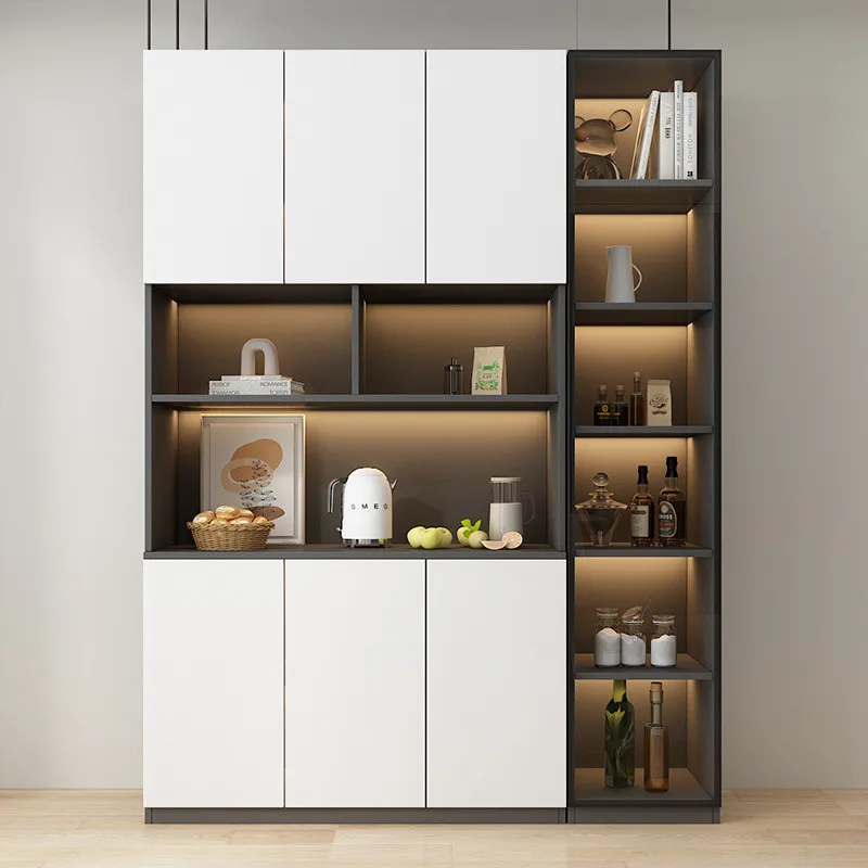 Dining side cabinet High integrated against the wall Modern simple light luxury Living room storage Italian glass door Wine Meal
