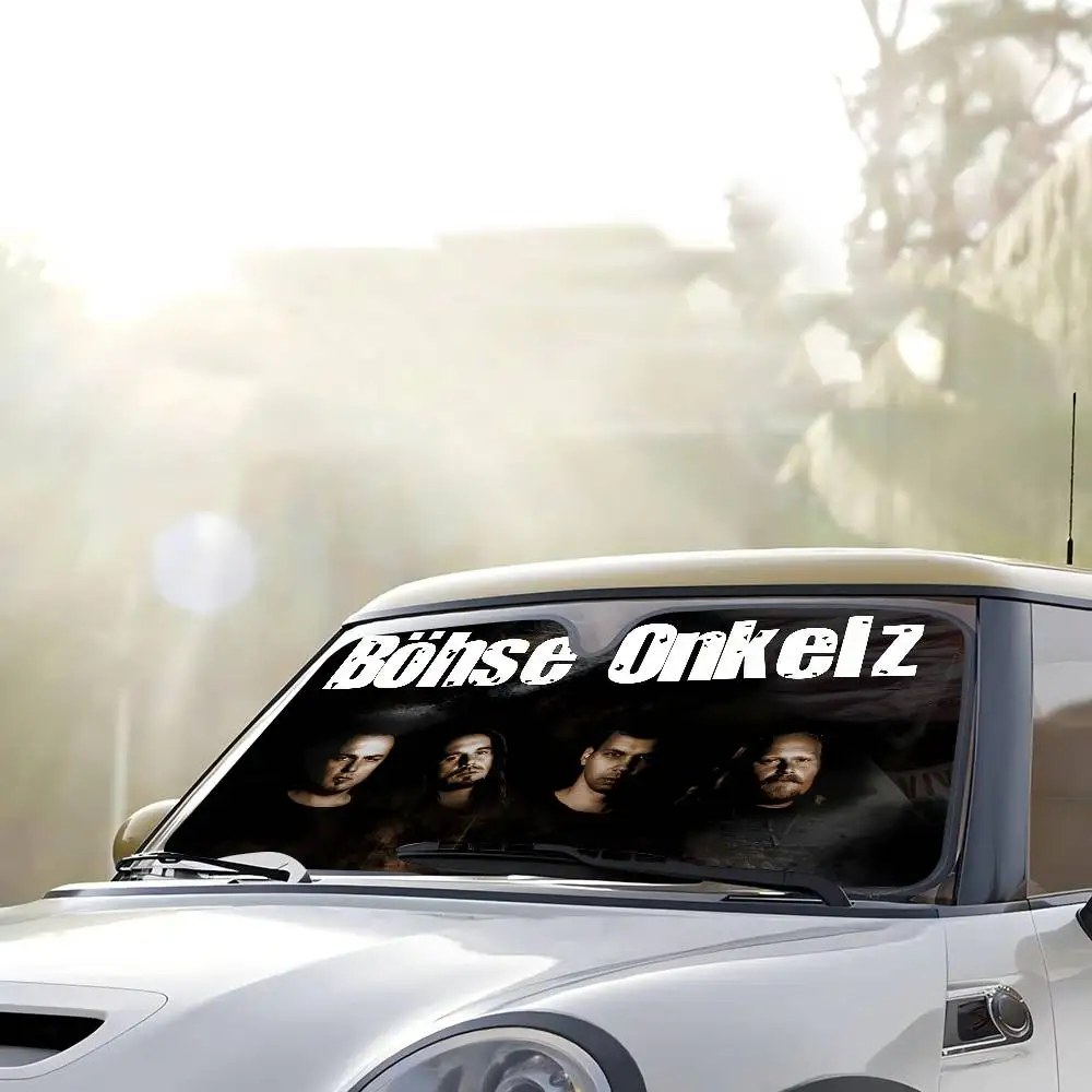 Band B-Bohse Onkelz Car Solar Protection Heated Windshield Sunshade Car Window Windscreen Cover Sun Shade Auto Sun Visor