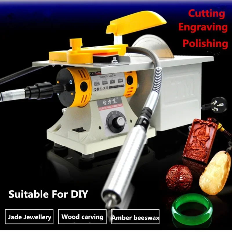 Multifunction Mini Table Saw Stone Polisher Jade Engraving Machine Grinding Machine Table Saws Jade Cutting Machine 220V