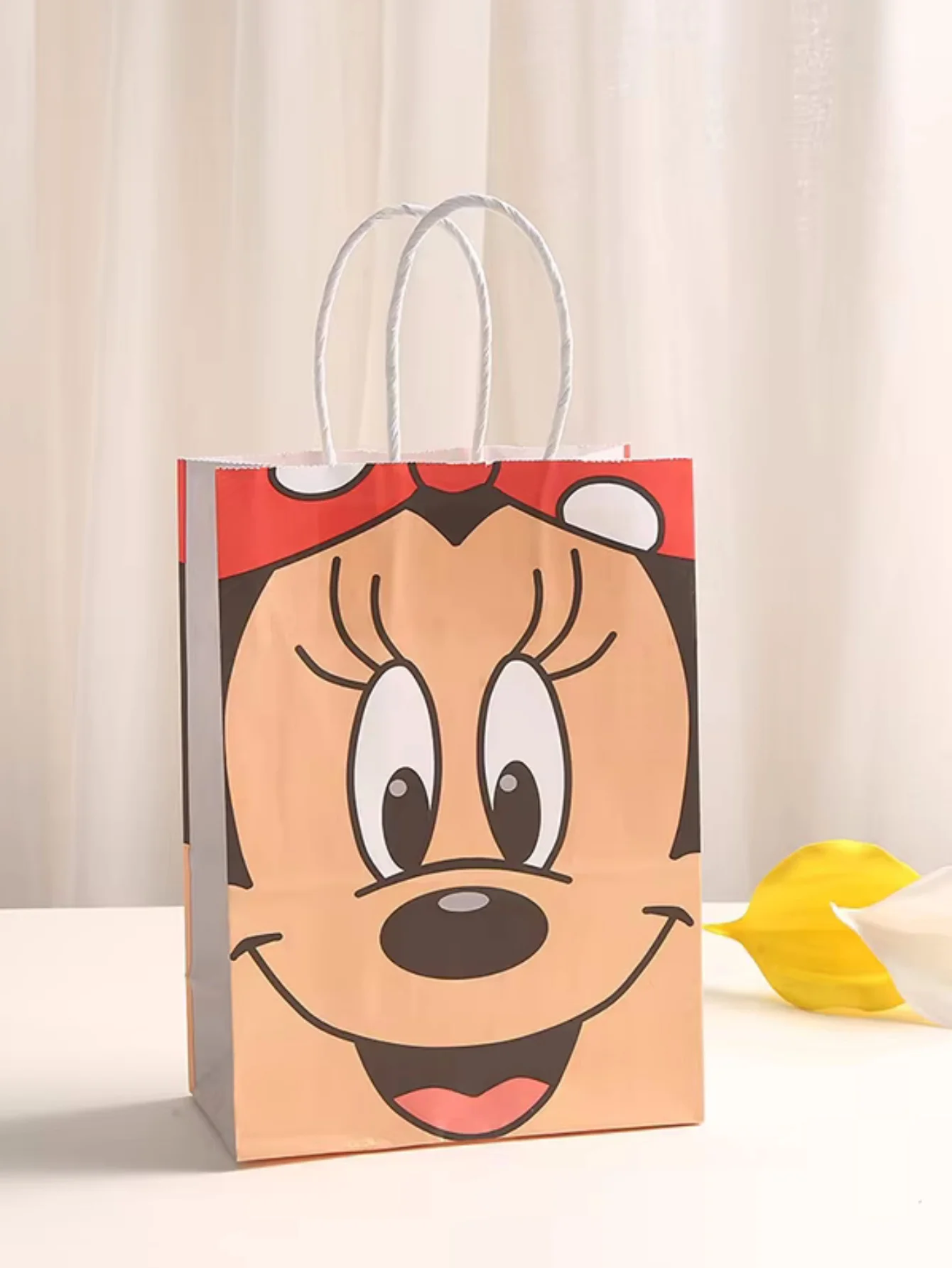 5/10/15 قطعة من أكياس هدايا حفلات ميكي وميني - أكياس هدايا ورقية متينة مع تصميمات شخصيات كرتونية #5