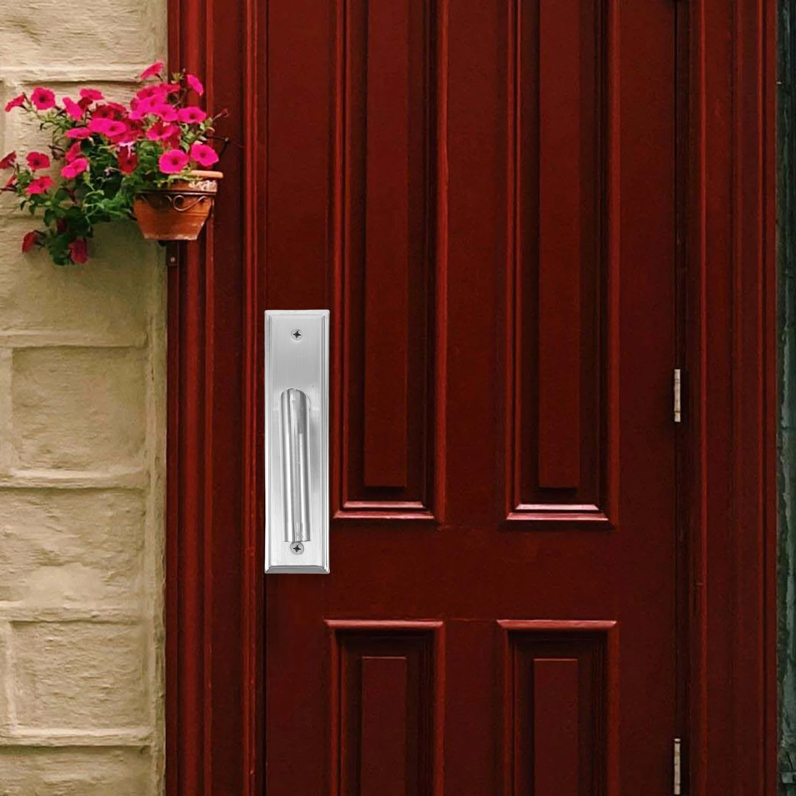 

1Set Heavy Duty Door Handle Lock Set Stainless Steel Polished Surface Silent Operation for Interior Front Door Replacement