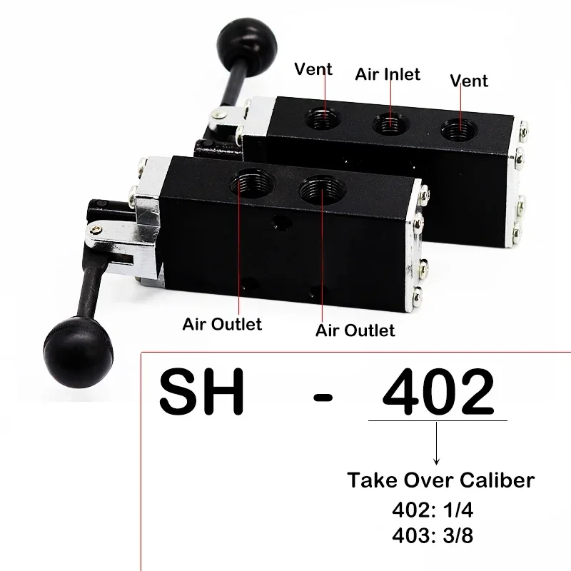 SH-402 SH-403 Hand Plate Valve Two-Position Five Way Reversing Manual Reset Control Valves