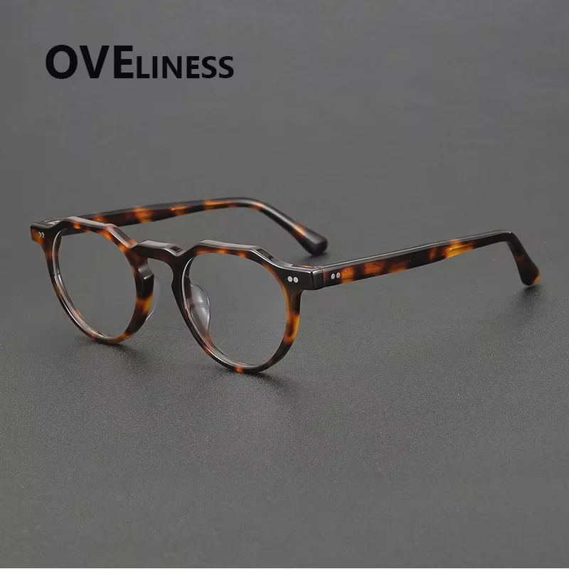 

2026 Vintage Round Acetate Glasses Frame for Men Retro Eyeglasses Frames Women Korea Luxury Brand male Eyewear male spectacles
