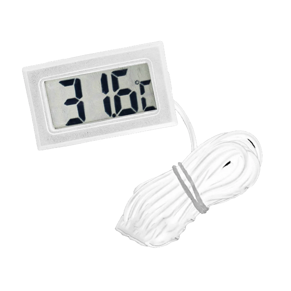 LCD Digital Thermometer with Waterproof Sensor Probe Temperature Gauge for Refrigerated Cabinets and Display Counters