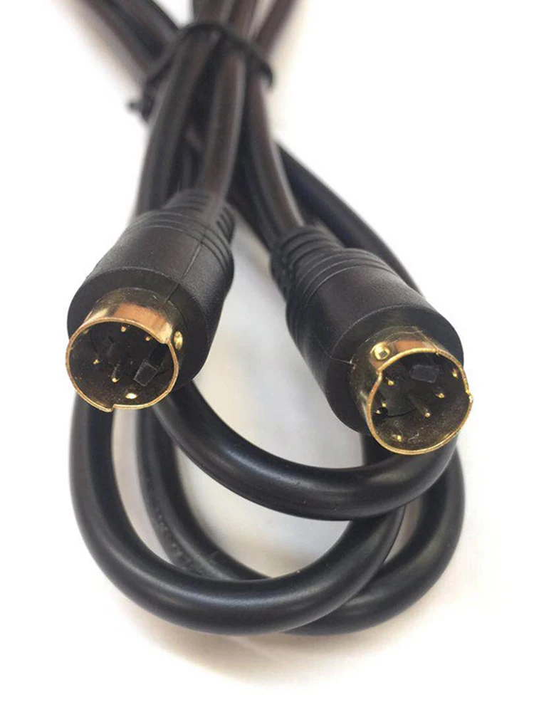 Câble HD s-vidéo plaqué or MINI DIN 4 broches SVideo fil Audio AV pour Home cinéma récepteurs DSS magnétoscope DVR PVR lecteurs DVD câble