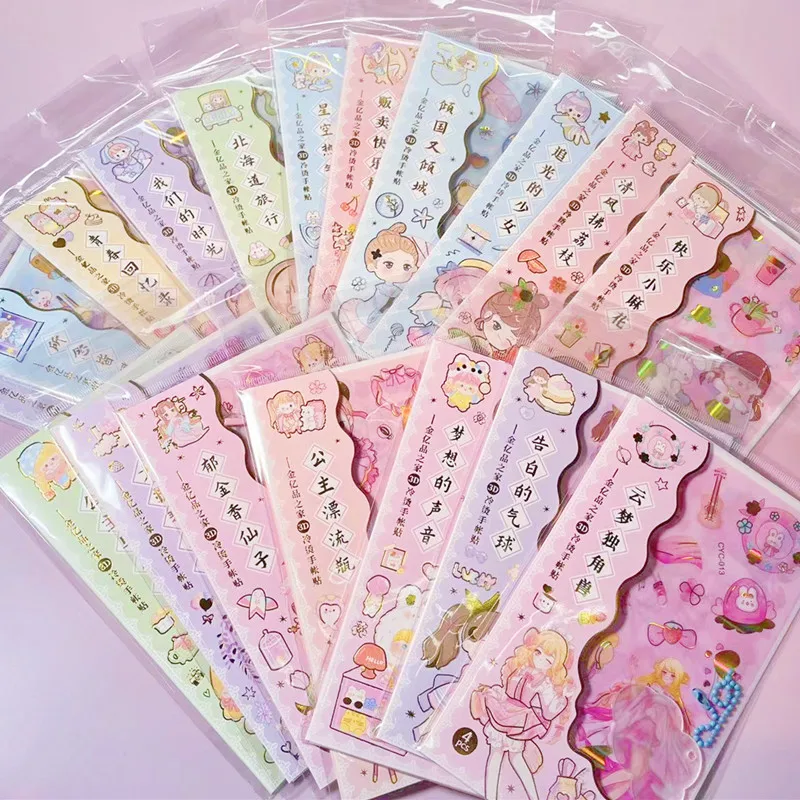 Set Kartu Goo DIY Stiker Gu-Card Set Kotak Hadiah Rekening Tangan Set Stiker Gu-Card Estetika