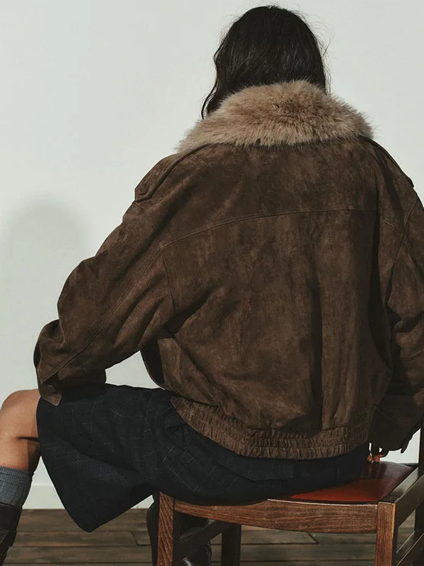 겨울 여성용 다용도 인조 가죽 자켓 벨벳 질감 고급 아우터웨어 롱 슬리브 3D 효과 캡 없음