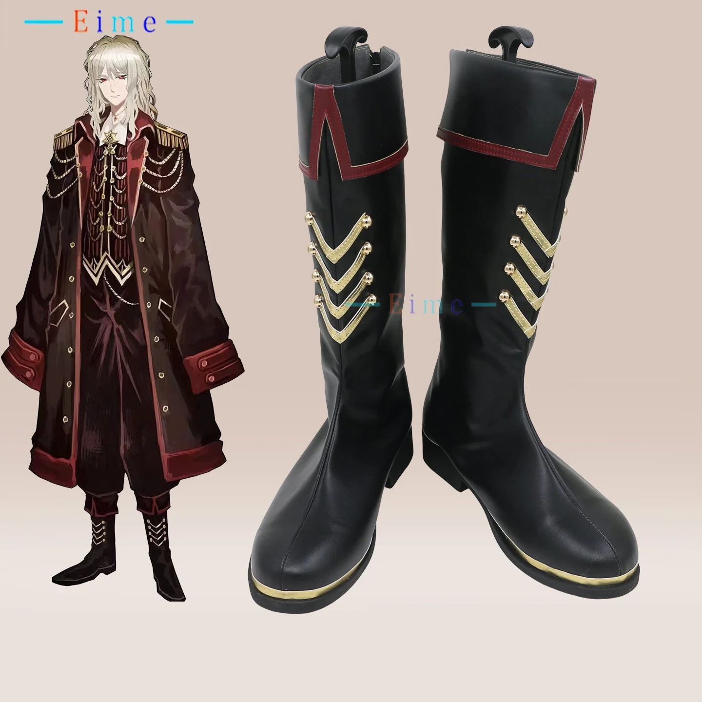 

Don Quixote Cosplay Shoes Game Limbus Company Black Boots Cosplay Props Halloween Carnival Shoes Big Size Custom Made
