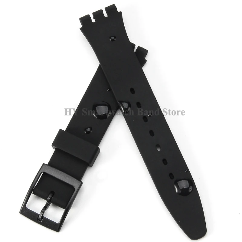 16mm 17mm 19mm 20mm Silicone Watch Band for Swatch Colorful Rubber Bracelet Replacement Wrist Strap Men Women Watch Accessories