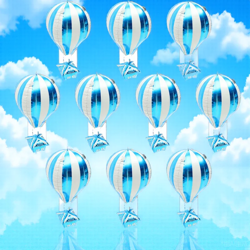 

10pcs Aluminum Foil Balloons Hot Air Shape For Birthday Party Decorative Balloon Supplies Helium Balloon Wedding Event