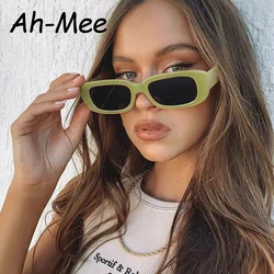 New Small Sunglasses Women Men Trendy Vintage Brand Designer Hip Hop Square Green Sun Glasses Female Eyewear UV400