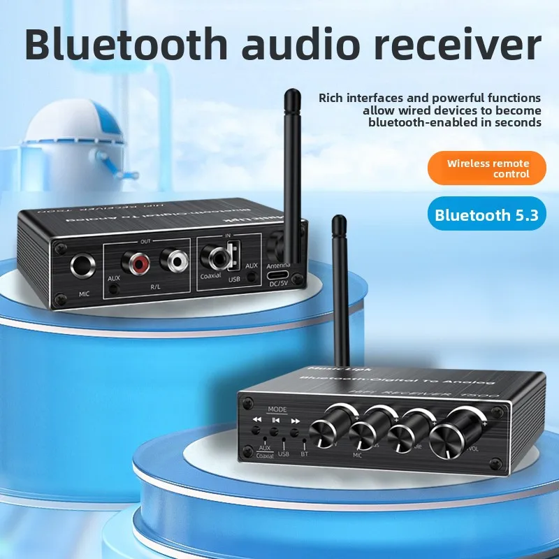 5.3 Bluetooth Receiver Amplifier Audio Dedicated Lossless Upgrade TV Computer Microphone Karaoke Stereo Adapter