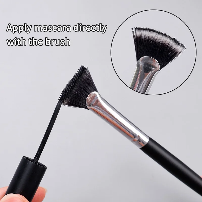 Professional Fan-shaped Eyelash Brush Mascara Highlighter Powder Makeup Brushes Soft No Shedding Eyelash Extension Beauty Tools