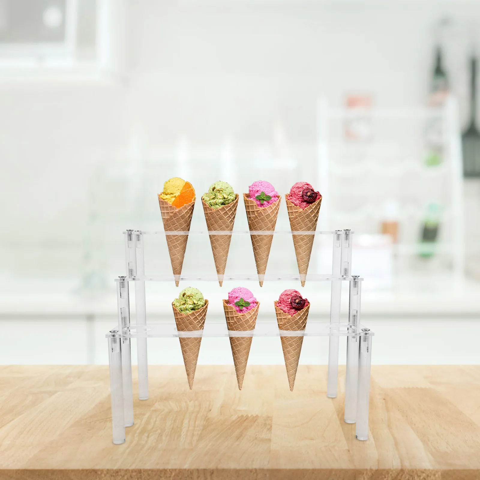 

Ice Cream Cone Holder Serving Display Stands Support Base Holders for
