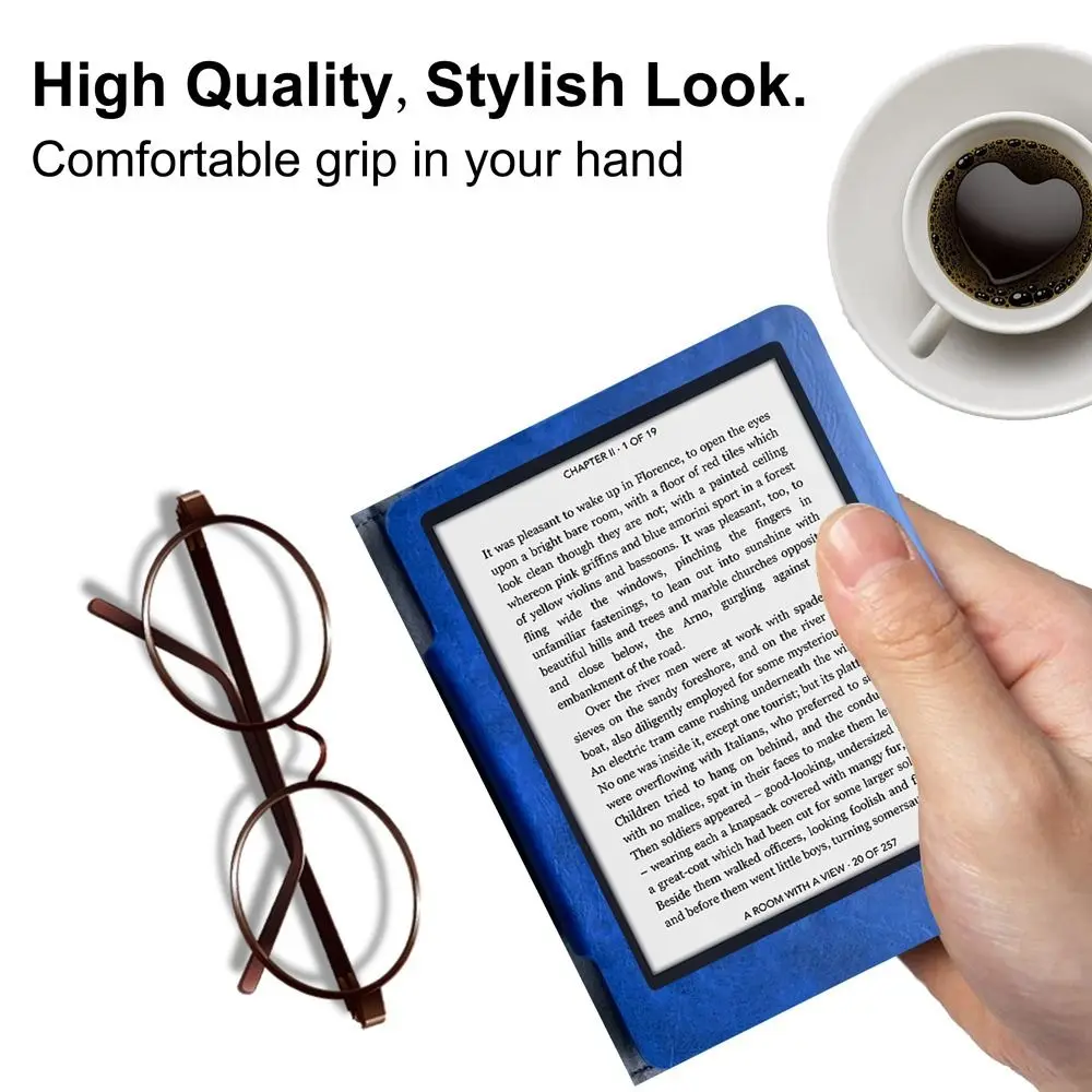 Auto Wake/Sleep 5 Inch E-Reader Case Pu Lederen Slijtvaste N705 Smart Cover Anti Kras Volledige Dekking Voor Kobo Mini