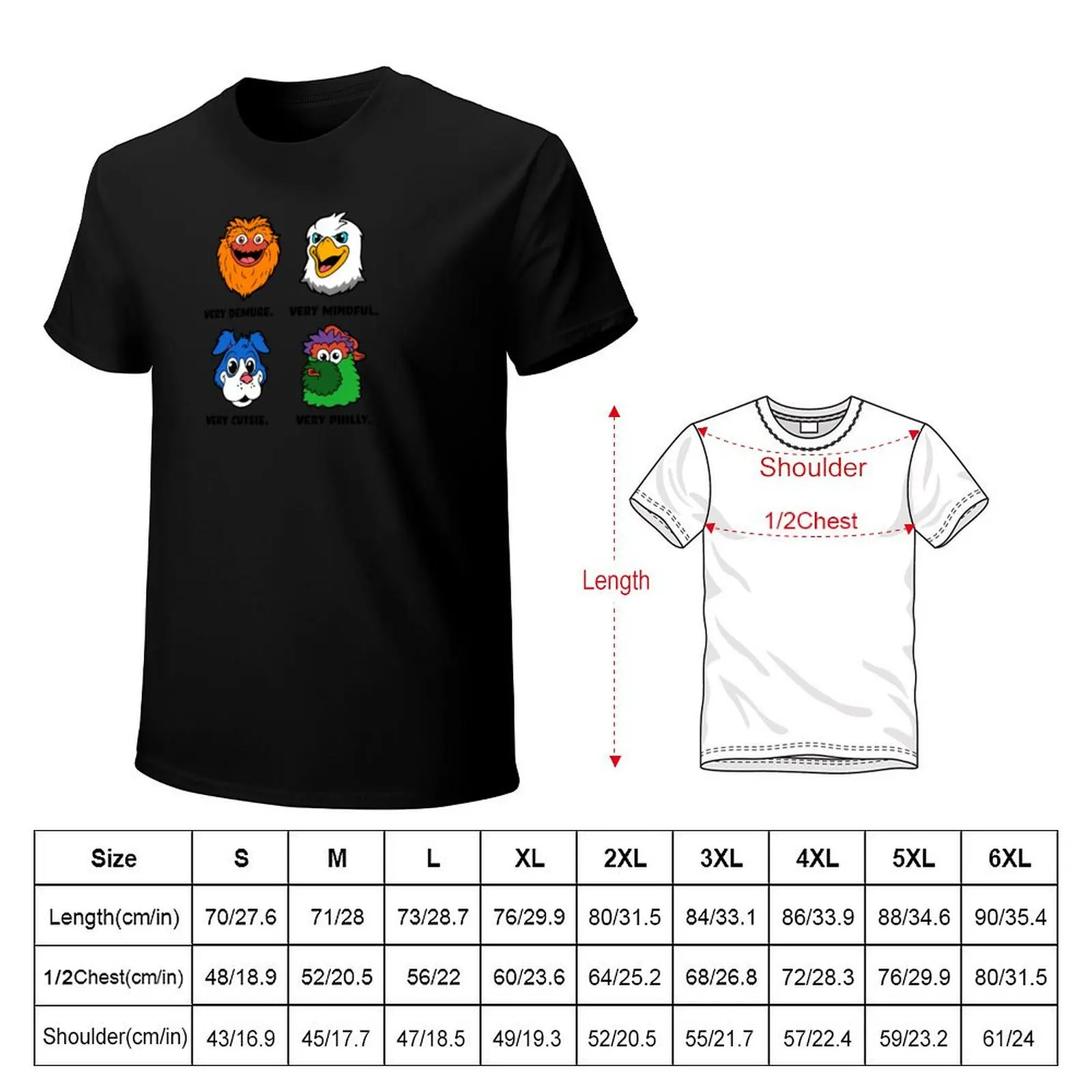 Very Demure, Very Cutsie, Very Philly V2 (Dark Print) T-Shirt Basic Solid Color Short Sleeve Cotton Top