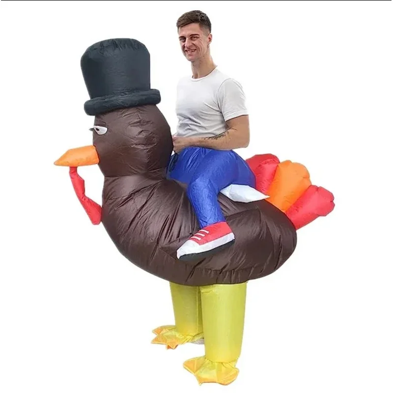 

New Adult Funny Turkey Inflatable Costume Halloween Thanksgiving Easter Bar Nightclub Cosplay Costume Masquerade Cosplay