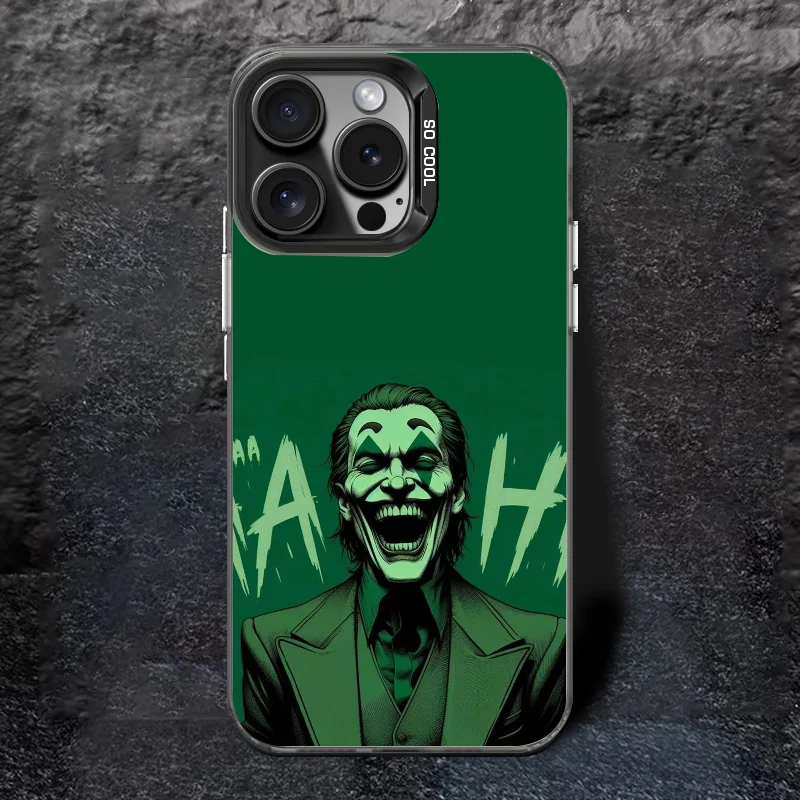 JOKER HAHA جراب هاتف جراب هاتف IMD اللون فضي شل آيفون 16 15 14 13 12 11 برو ماكس زائد #1