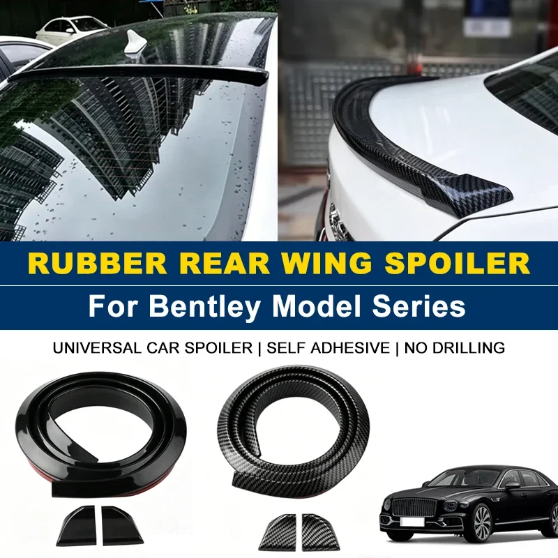

For Bentley Flying Spur Bentayga Mulsanne Batur 1.5M Self-Adhesive Rear Spoiler Wing No Drill Trunk Lip Exterior Parts