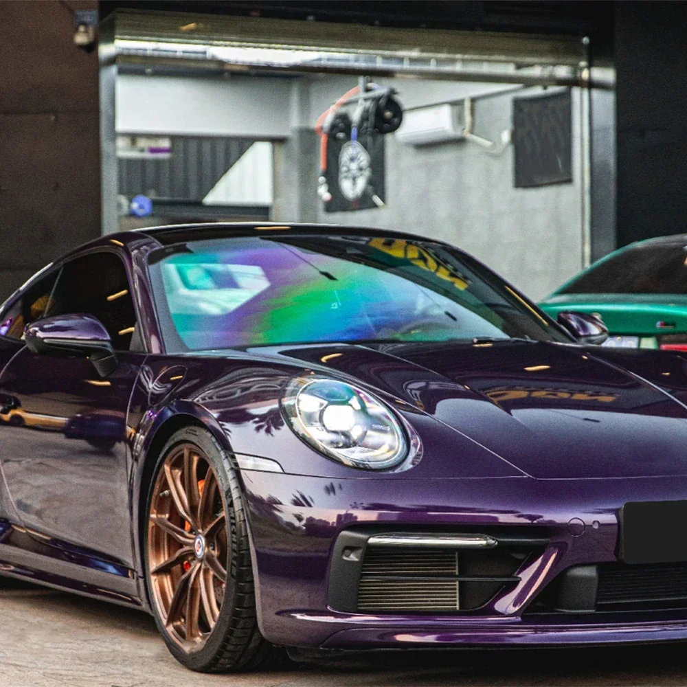 

PET Venetian Purple Metallice Vinyl Car Wrap Film Self Adhesive Sheet Vehicle Decal Window Trim Computer Auto Decoration Sticker