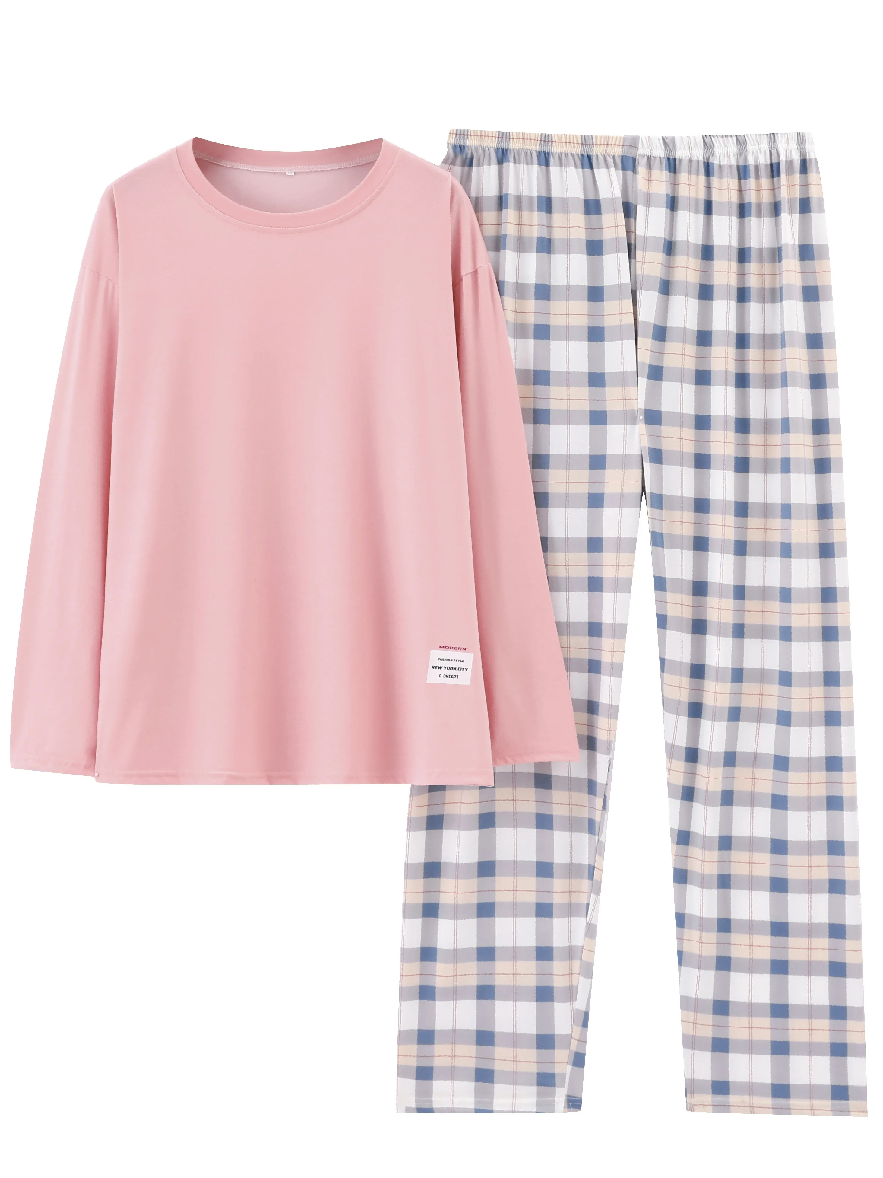 2-Piece Spring and Autumn Pajamas Set for Women Long Sleeve Korean Fashion Casual Sleepwear Loungewear Casual Pijama Set