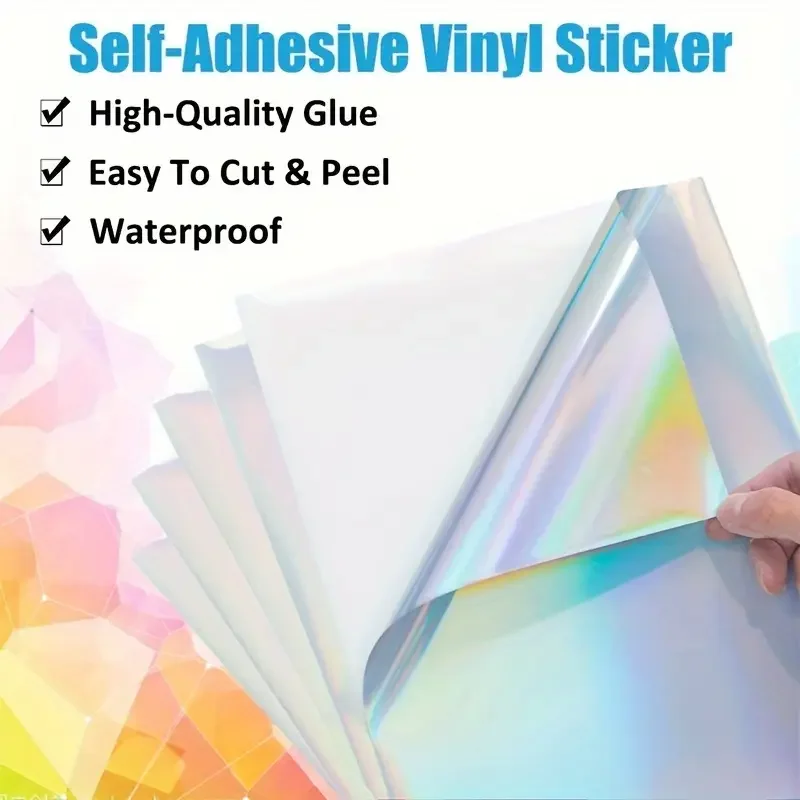 Adesivo stampabile a getto d'inchiostro impermeabile Carta laser con motivo a diamante autoadesivo per stampante a getto d'inchiostro Etichetta fai da te Decalcomania Scrapbook Craft