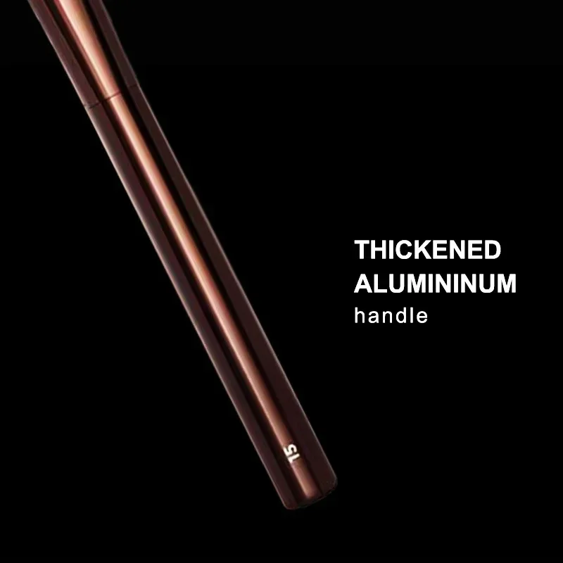 Blush Brush No.15 Angled Stippling Contour Makeup Brush with Soft synthetic hair Alumininum Handle Makeup Brushes