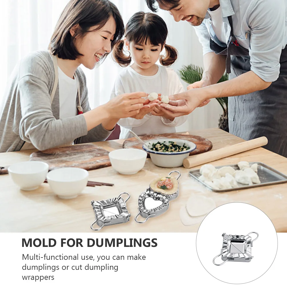 

1pc Stainless Steel Dumpling Maker Square Practical Kitchen Gadgets Efficient Household Tool For Making Dumplings
