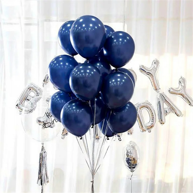 10Pcs 5/10/12Inch Night Blue Latex Balloons Dark Blue Helium Air Balloon Party Balloon Supplies Birthday Wedding Decoration