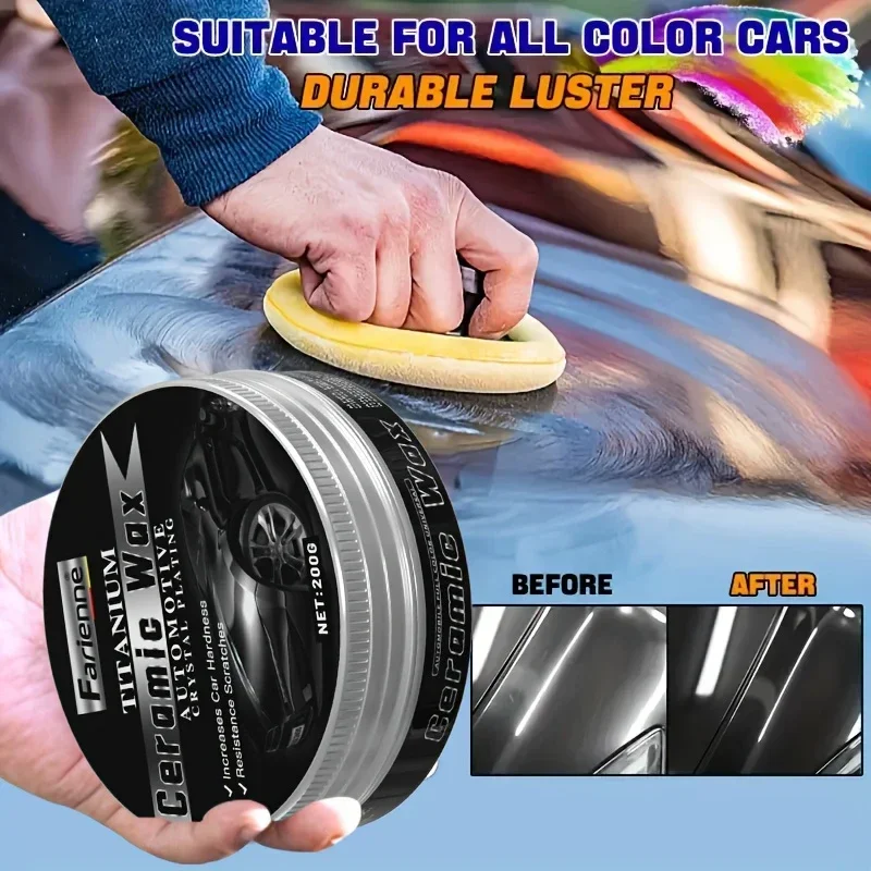 200g Ceramic Car Wax - Universal Fit for All Car Colors, Durable Luster, Enhances Car Hardness and Scratch Resistance